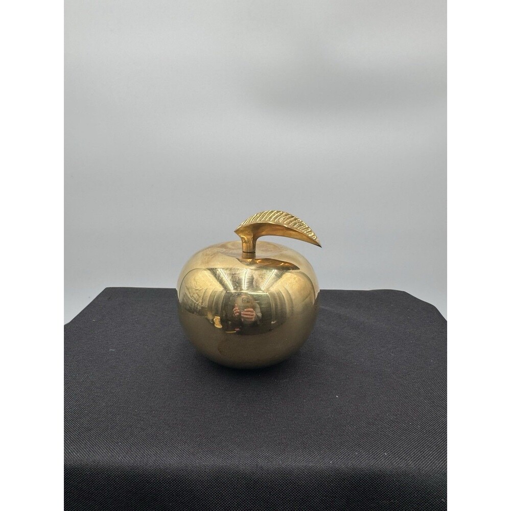 Vintage THE MASTER TEACHER Brass Apple Award Develop Support Honor With Sticker